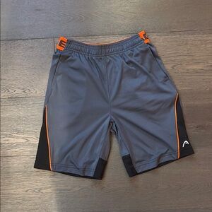 Kid’s Head Gray and Black Athletic Shorts